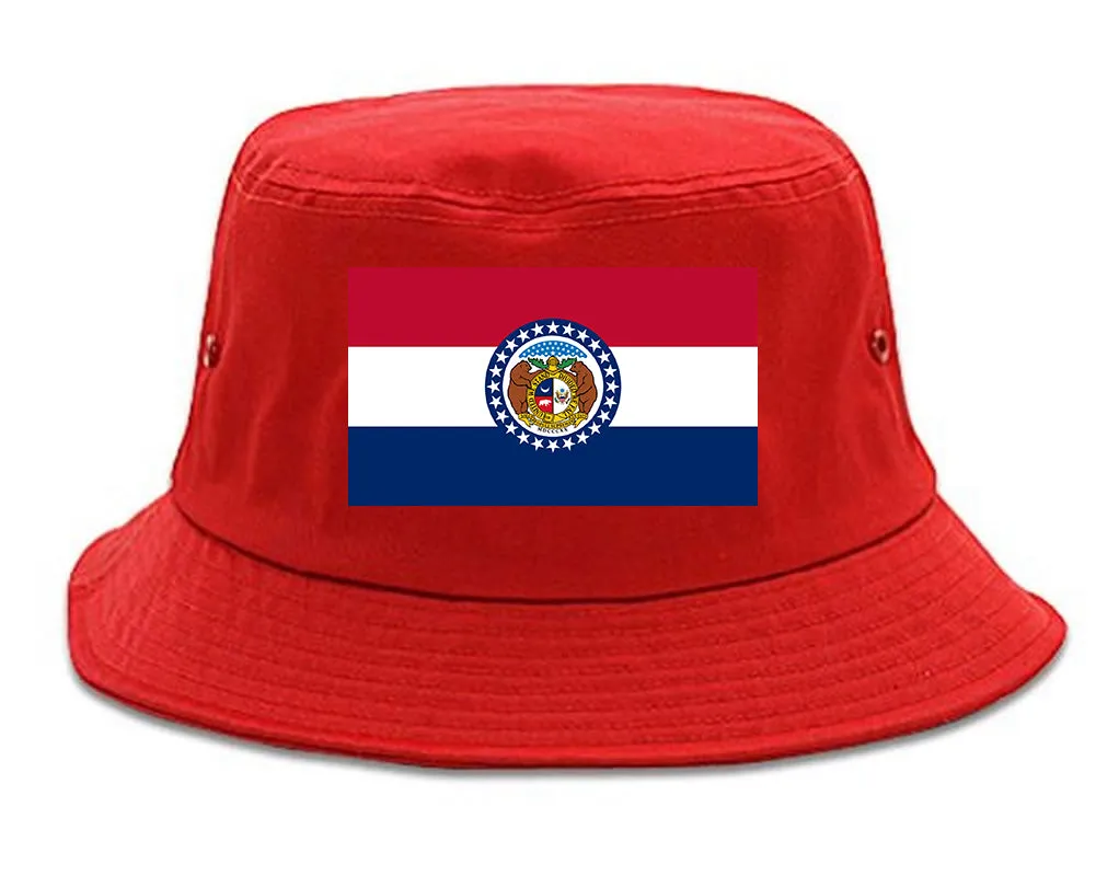 Missouri State Flag MO Chest Mens Bucket Hat