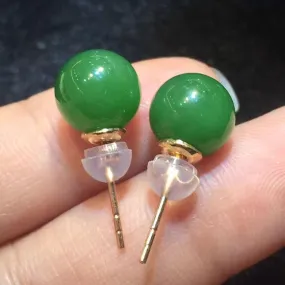 Natural Jade Earrings Nephrite Earrings NEG100