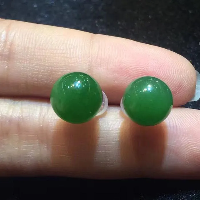 Natural Jade Earrings Nephrite Earrings NEG100