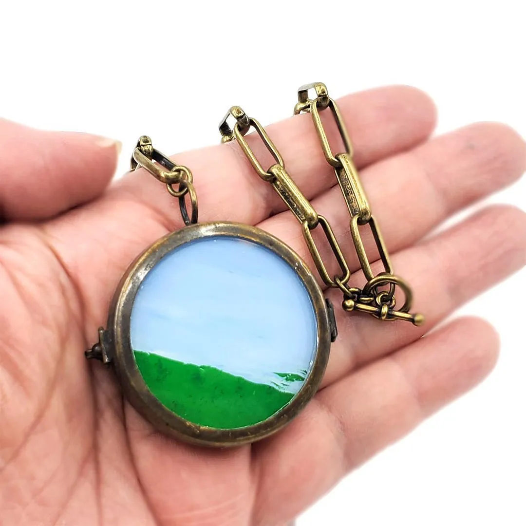 Necklace - Cow with Sunflowers Locket by XV Studios