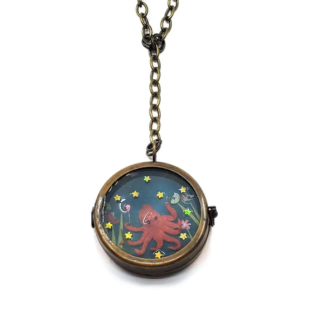 Necklace - Octopus's Garden Locket by XV Studios