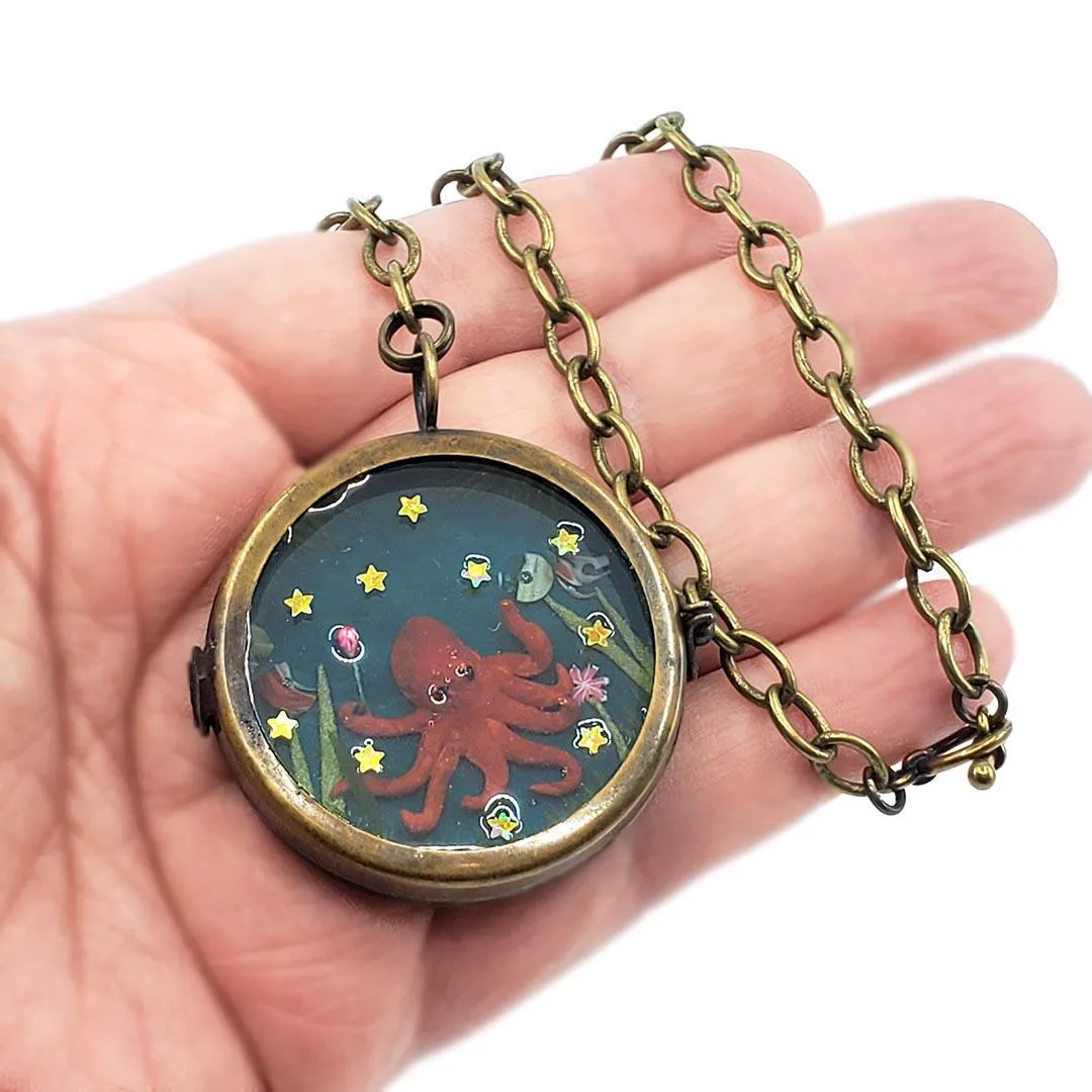 Necklace - Octopus's Garden Locket by XV Studios