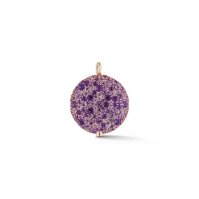 OC X WF 18K LARGE AMETHYST PEBBLE LOCKET