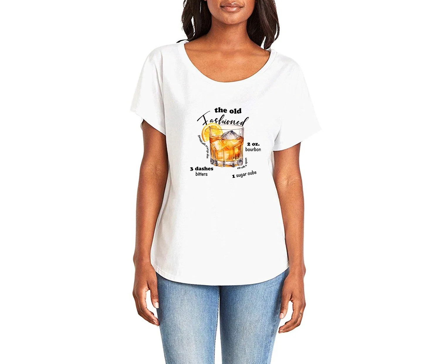 Old Fashioned Recipe Ladies Tee Shirt - White