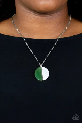 Open Door Jewelry - Elegantly Eclipsed - Green Necklace - Paparazzi Accessories
