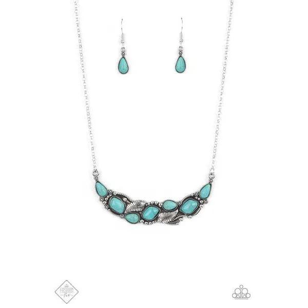 Paparazzi Cottage Garden - Blue Necklace & Earrings Set