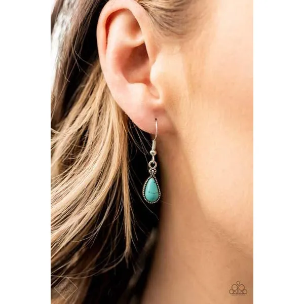 Paparazzi Cottage Garden - Blue Necklace & Earrings Set