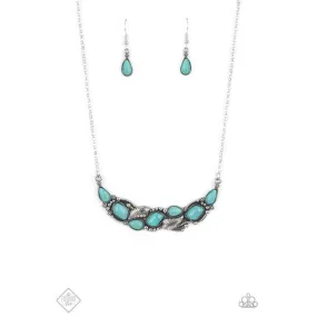 Paparazzi Cottage Garden - Blue Necklace & Earrings Set