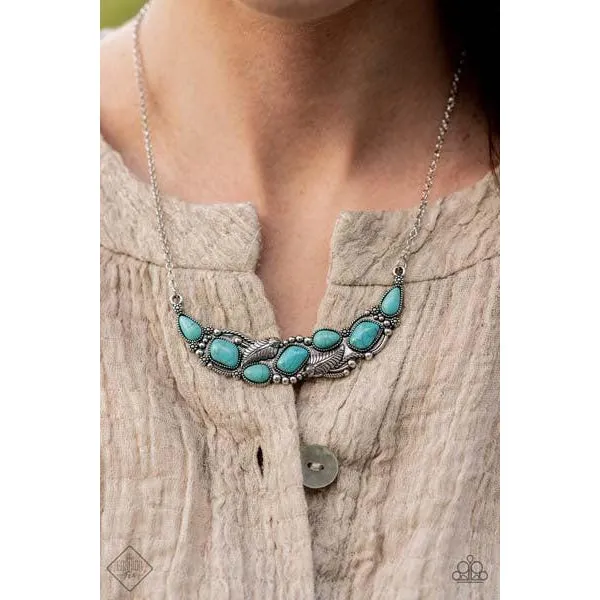 Paparazzi Cottage Garden - Blue Necklace & Earrings Set