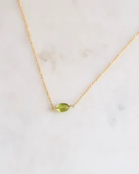 Peridot One Point Necklace