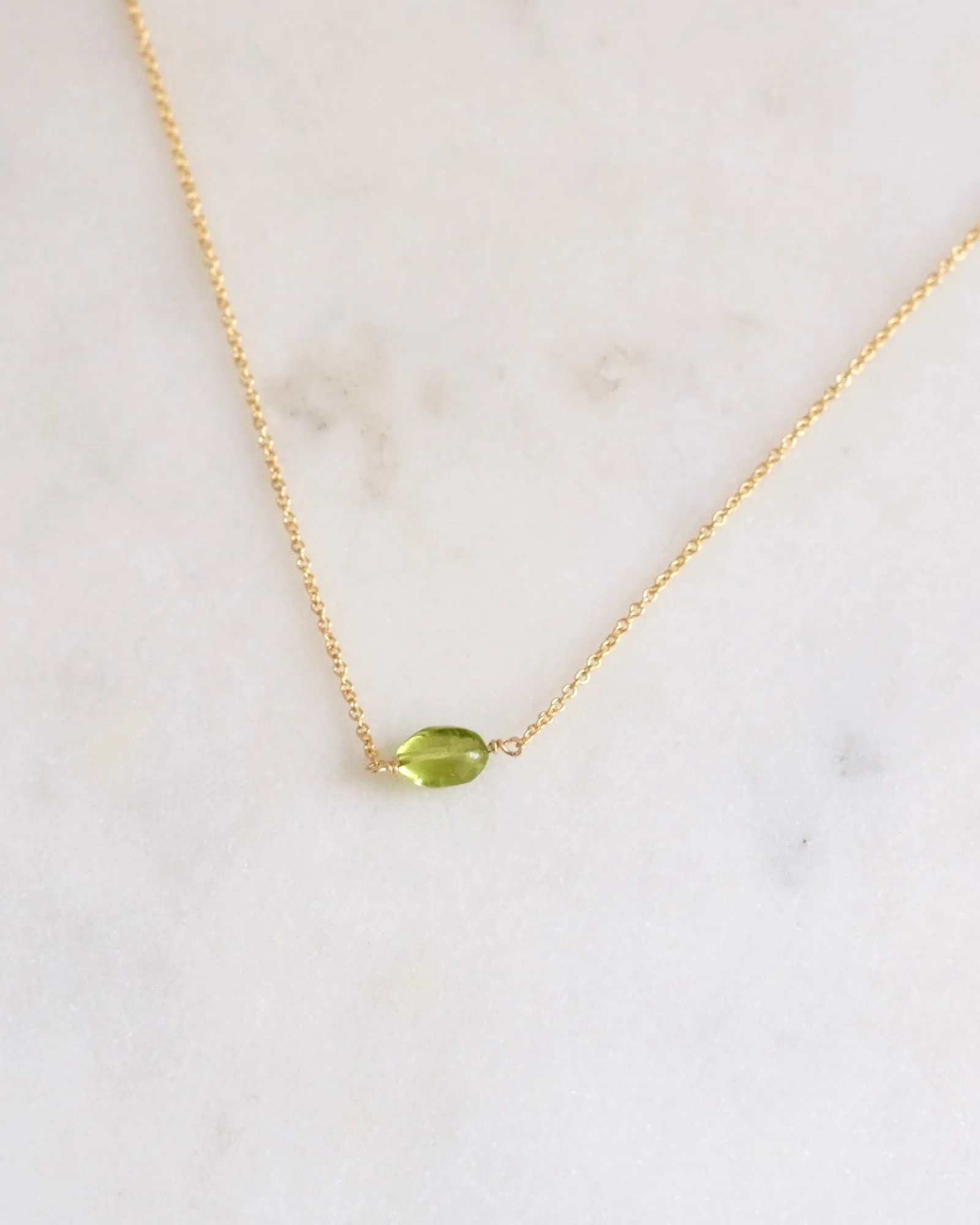 Peridot One Point Necklace