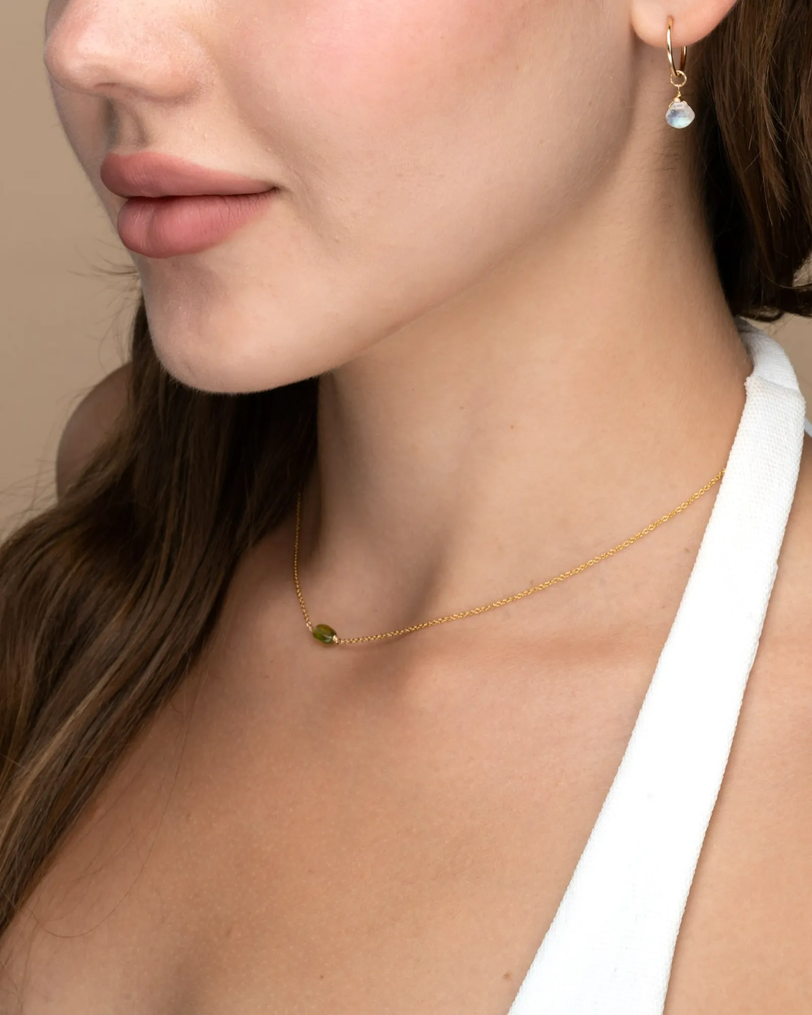 Peridot One Point Necklace