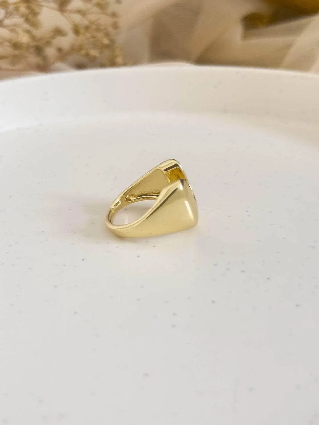 Personalized Chunky Horseshoe Metal Ring
