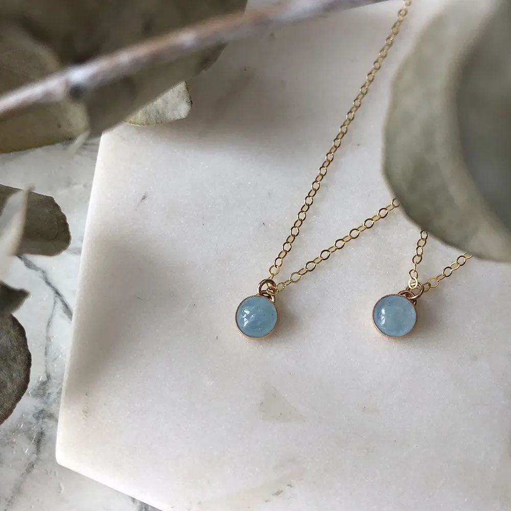 Petite Aquamarine Necklace