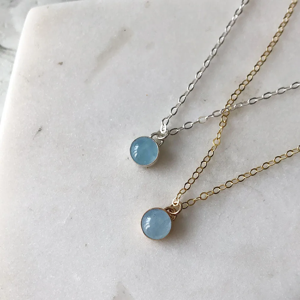 Petite Aquamarine Necklace