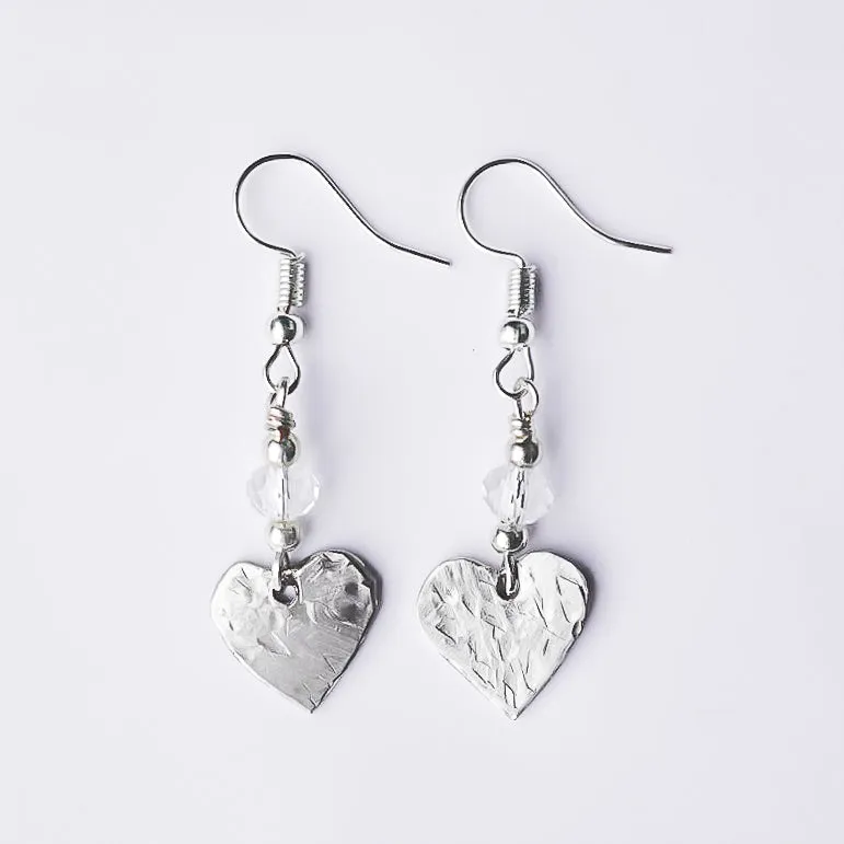 Pewter Heart Earrings