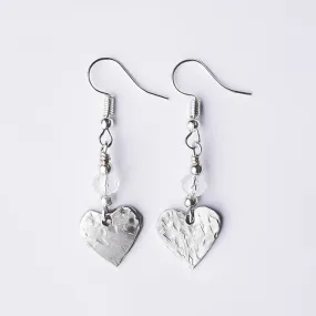 Pewter Heart Earrings