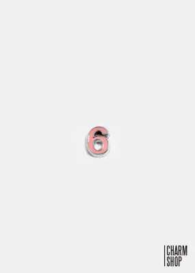 Pink Number 6 Locket Charm