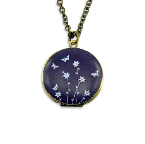 Purple Spring Vintage Theme Photo Locket