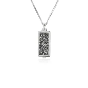 Rectangle Locket with Diamonds