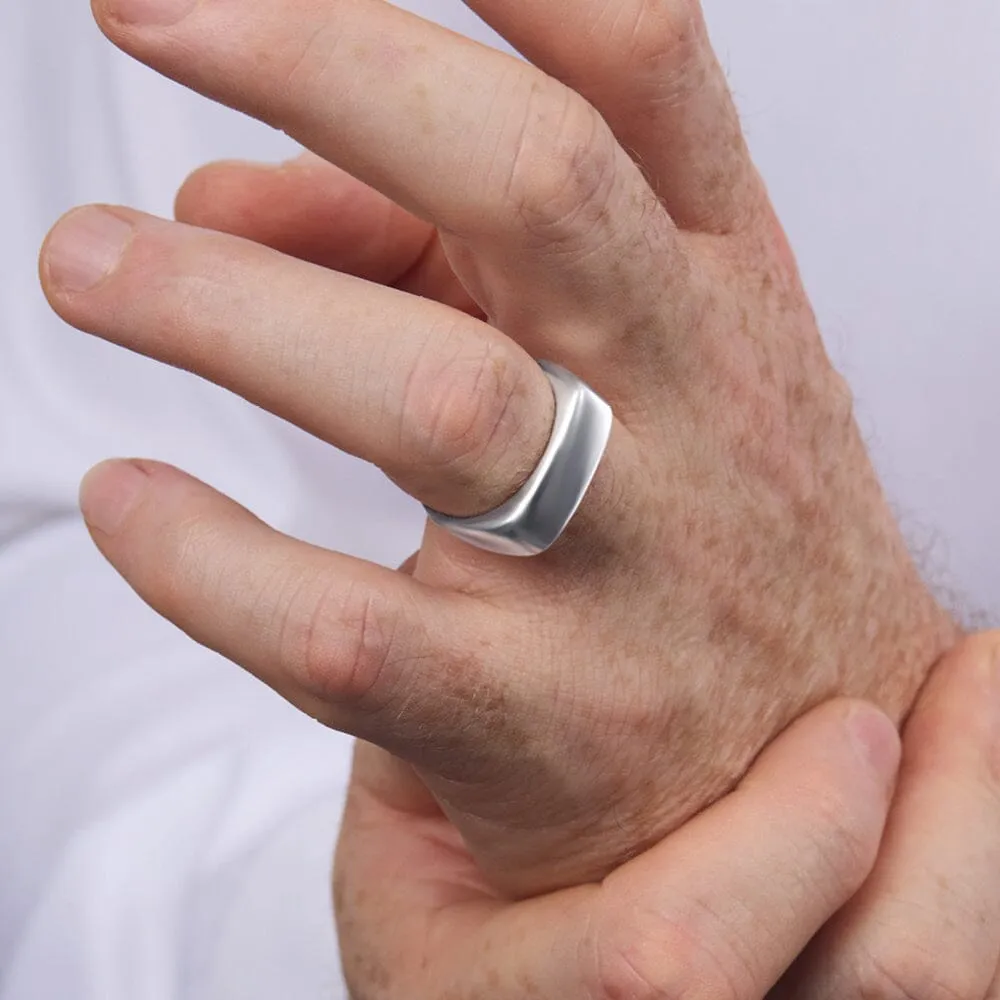 Rectangle Signet Ring in Sterling Silver
