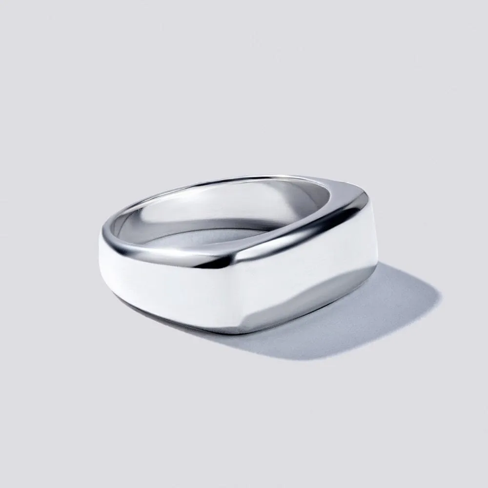 Rectangle Signet Ring in Sterling Silver
