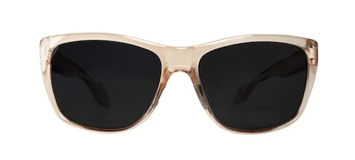 Rheos Unisex Sapelos Briny Champagne Frames Gunmetal Lens Polarized Sunglasses