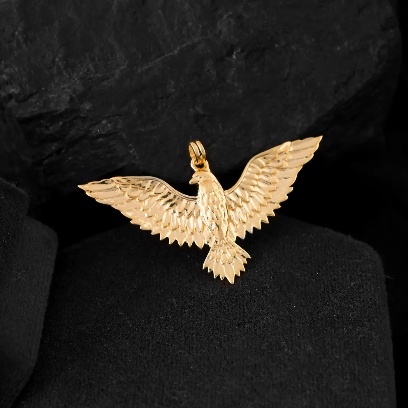 Royal Eagle Crest Pendant - Gold