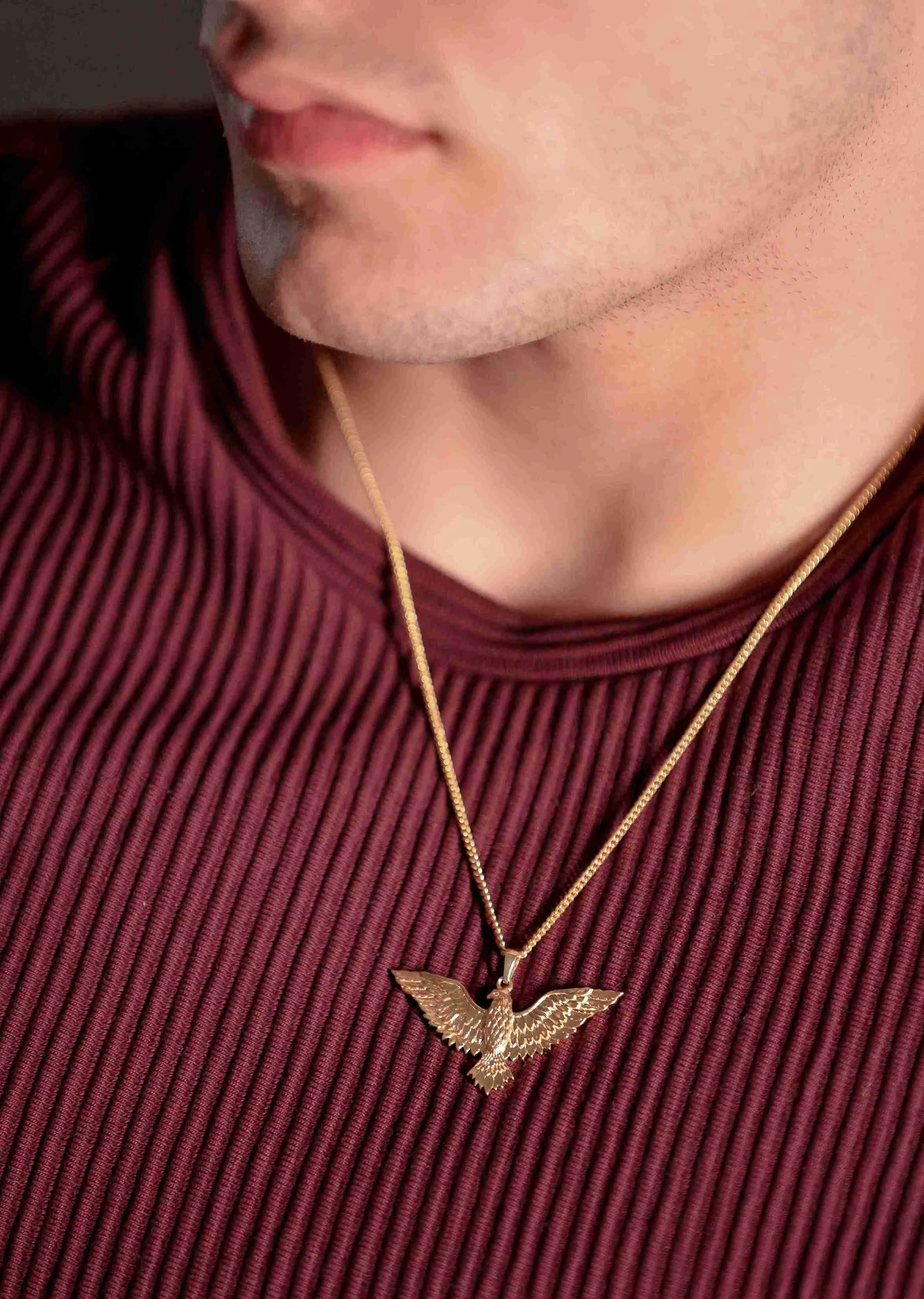 Royal Eagle Crest Pendant - Gold