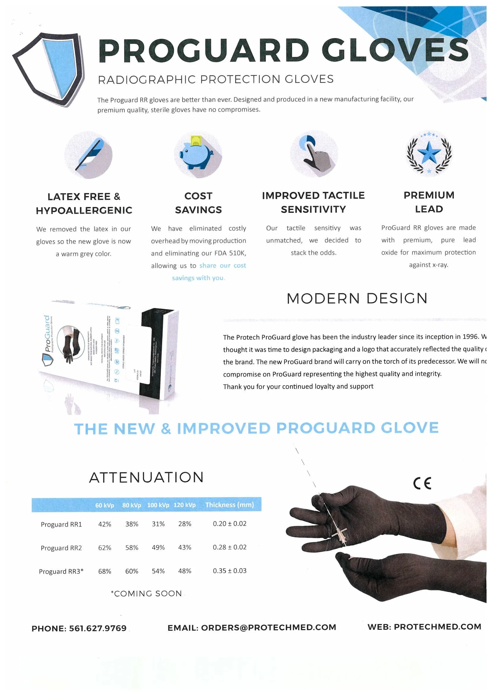 RR2 ProGuard Radiographic Protection Gloves