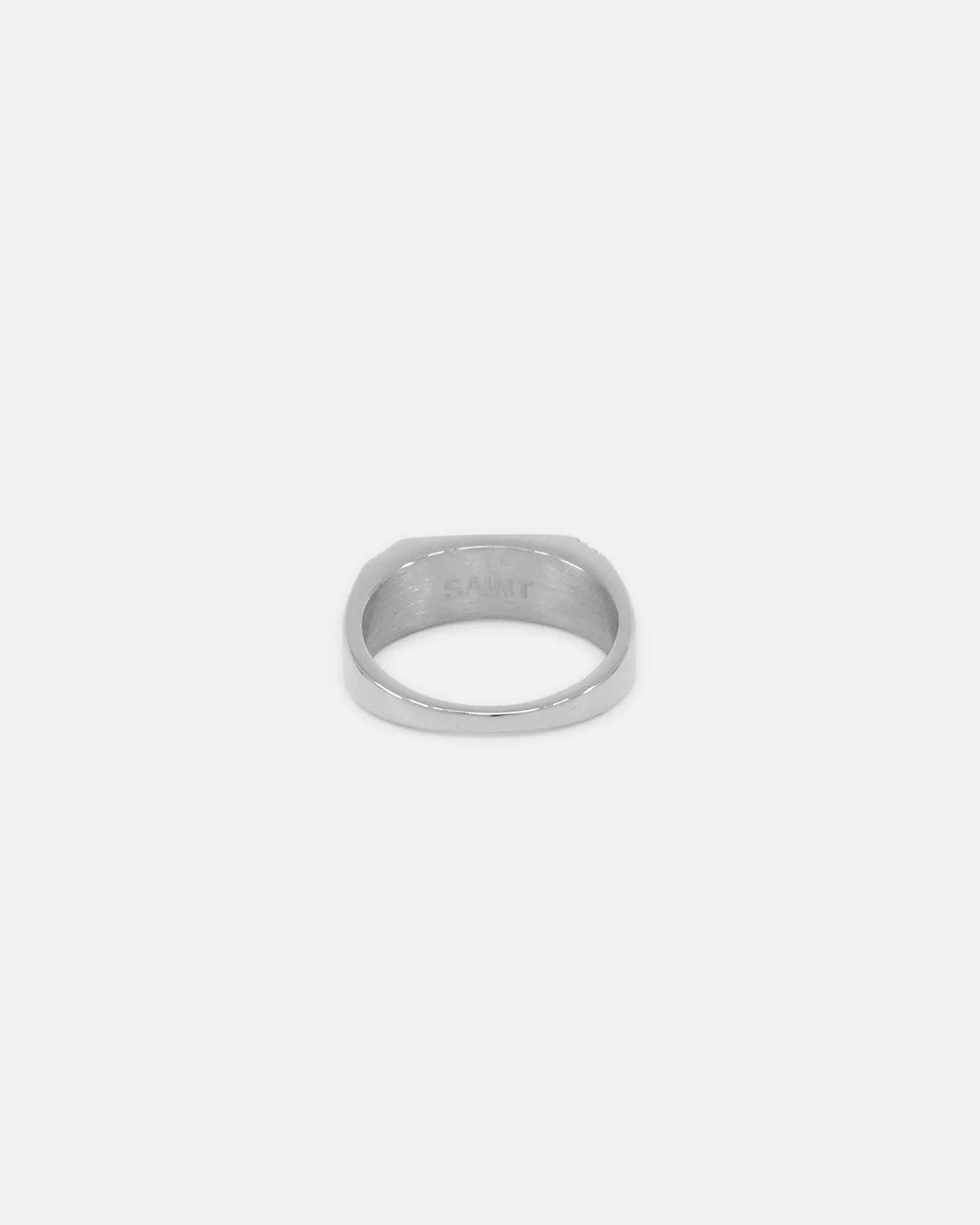 Saint Morta Adrian Bar Signet Ring White Gold