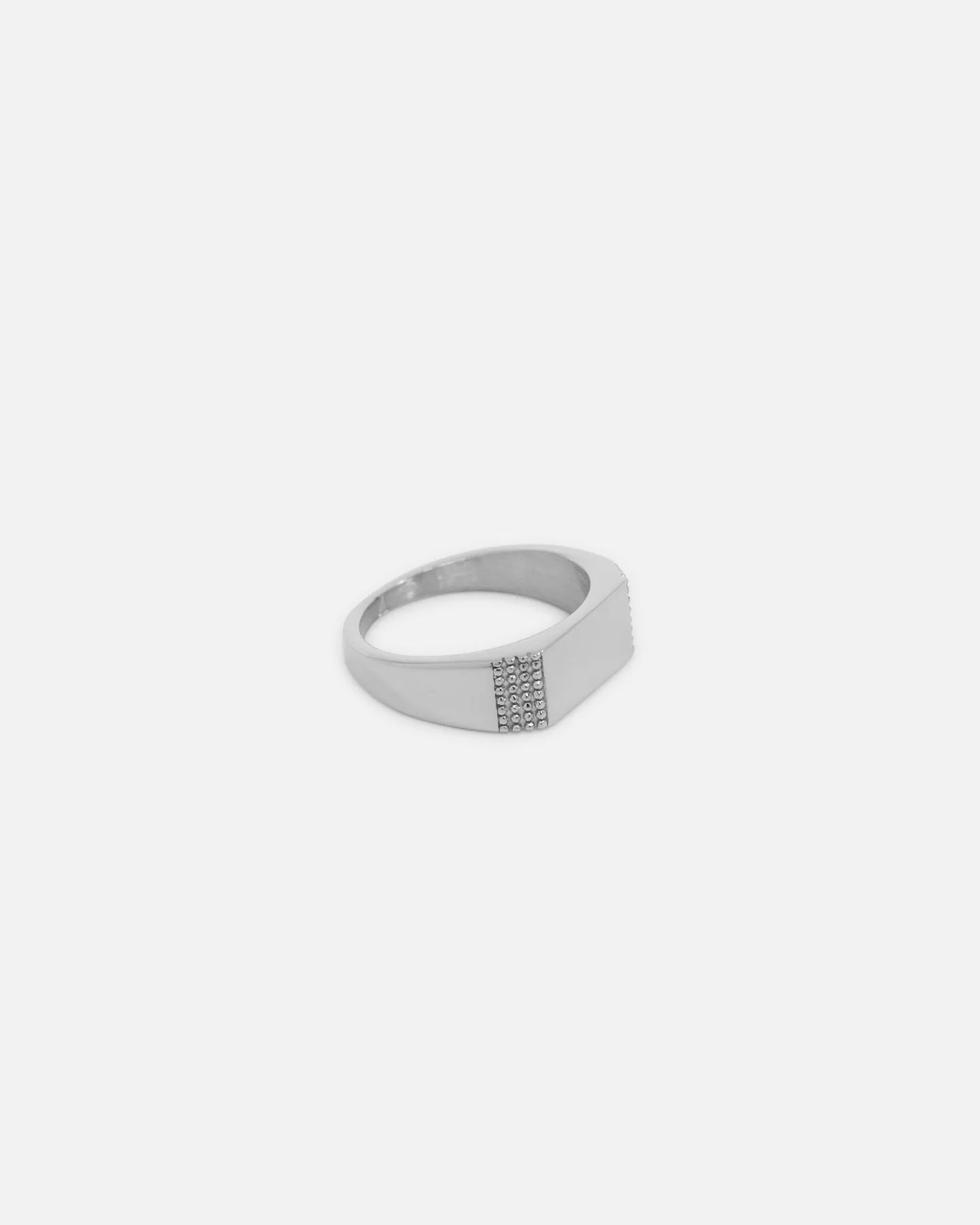 Saint Morta Adrian Bar Signet Ring White Gold