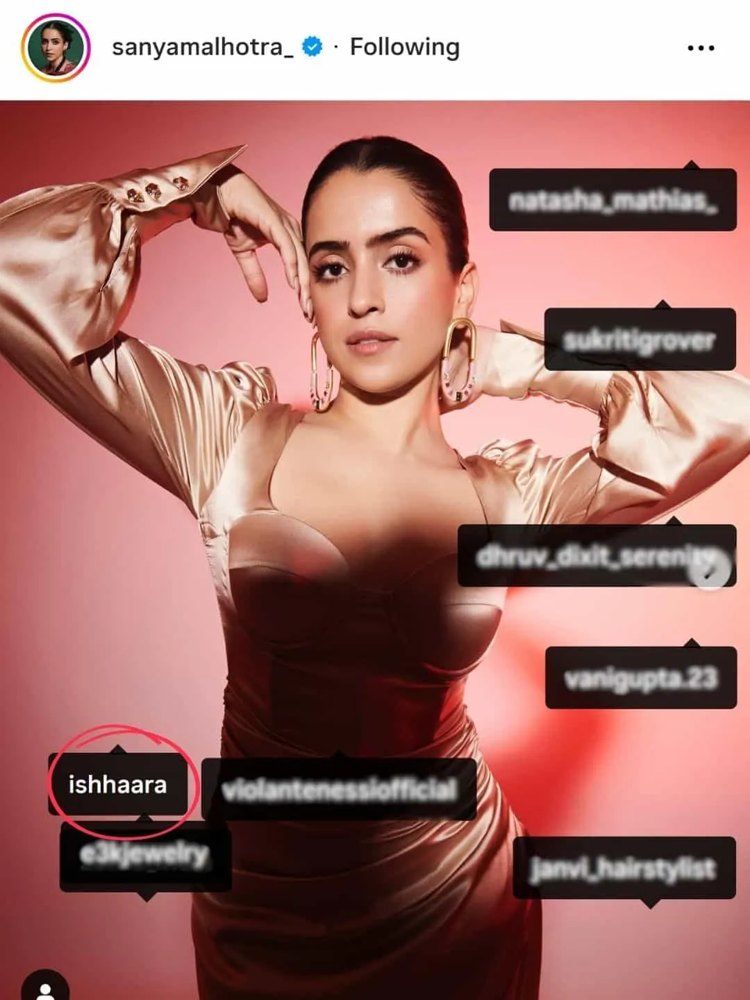 Sanya Malhotra In Cubix Eleganza Ring