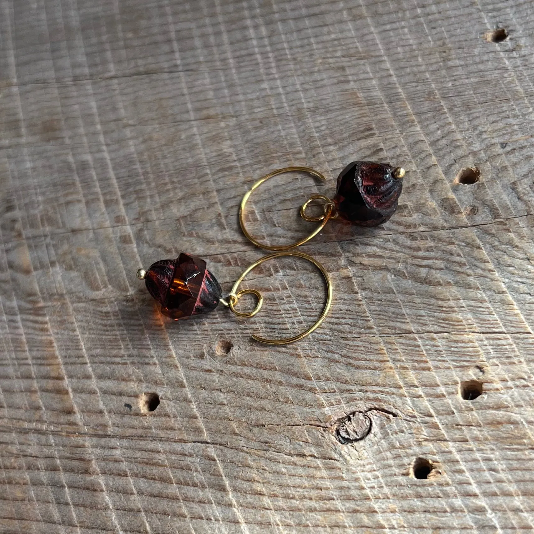 SariBlue® Amber Arabesque Czech Glass Earrings as seen on NBC Law & Order: SVU and Organized Crime