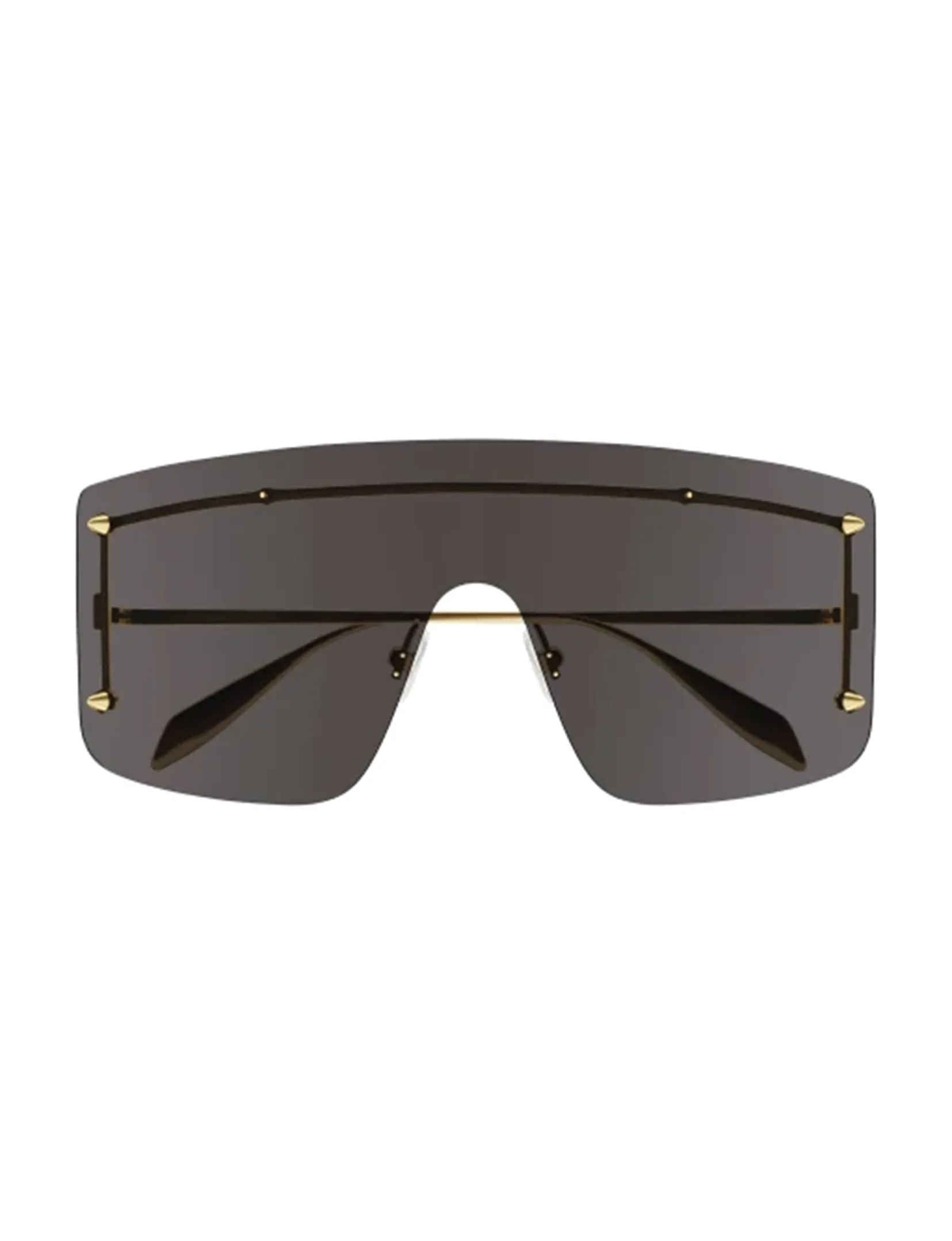 Shield Sunglasses, Gold/Brown