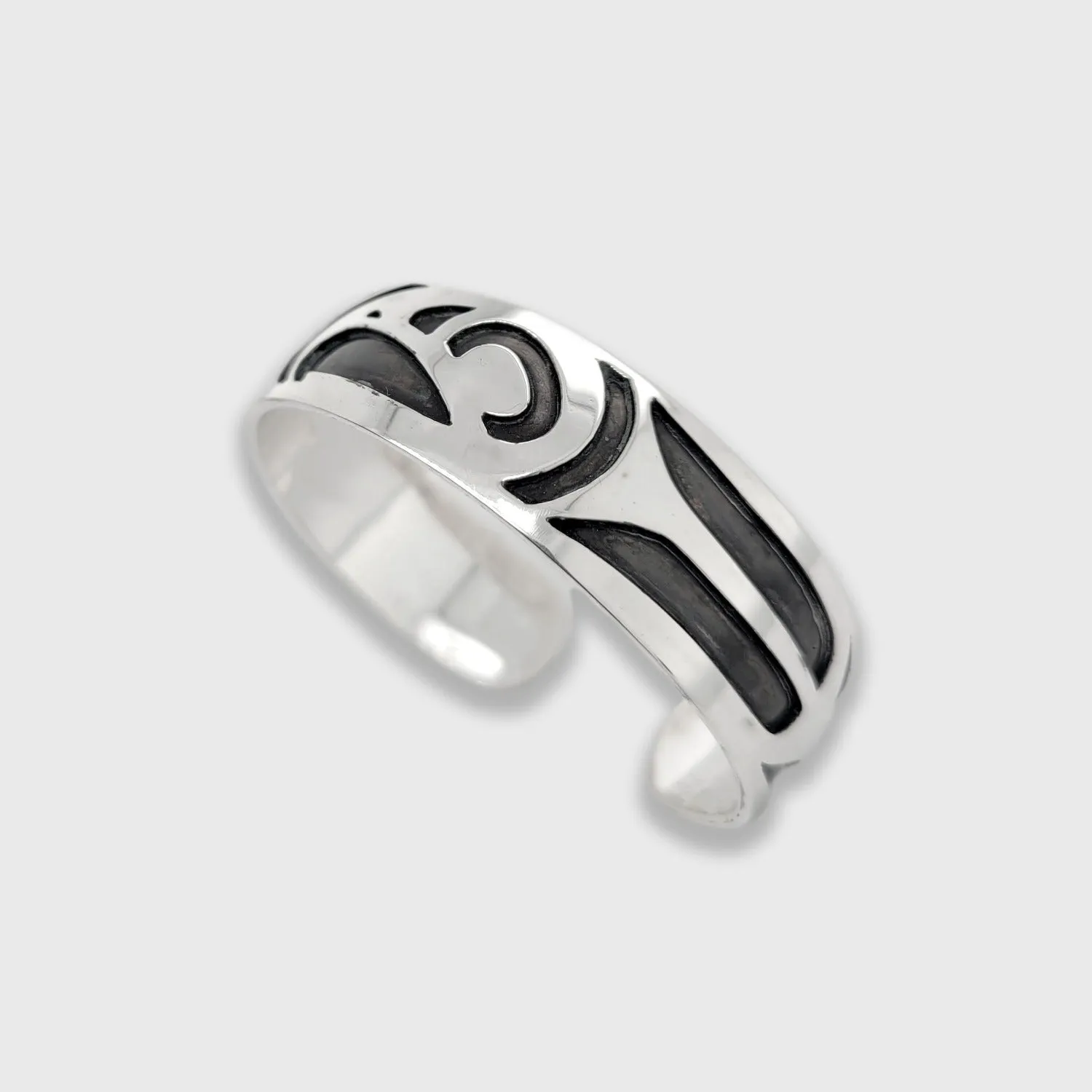 Silver Oxidized Eagle Bracelet