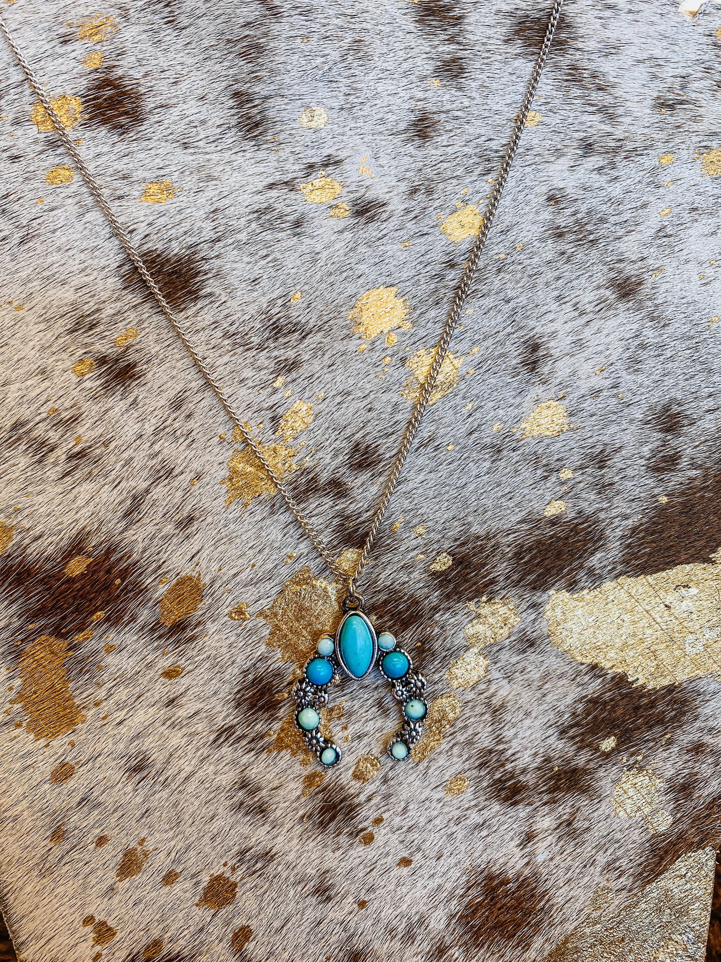 Silver Strike Squash Blossom Silver Turquoise Necklace Set