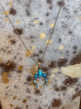 Silver Strike Squash Blossom Silver Turquoise Necklace Set