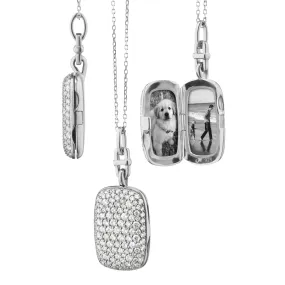 Slim "Fran" Sterling Silver Locket Necklace