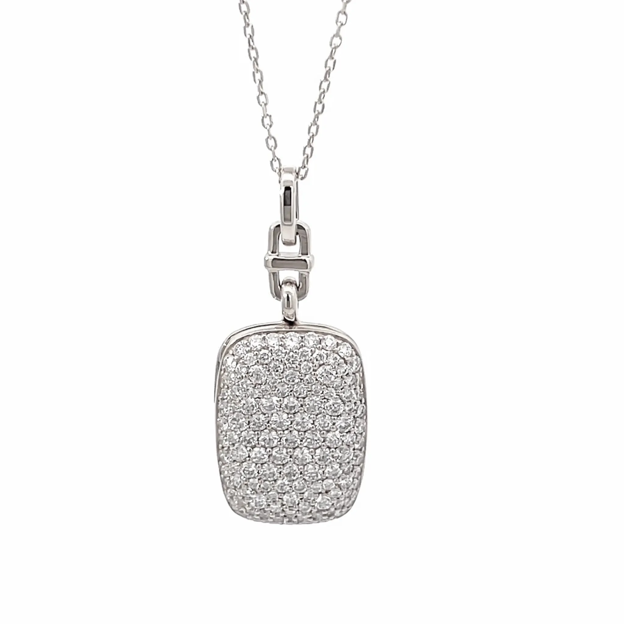 Slim "Fran" Sterling Silver Locket Necklace