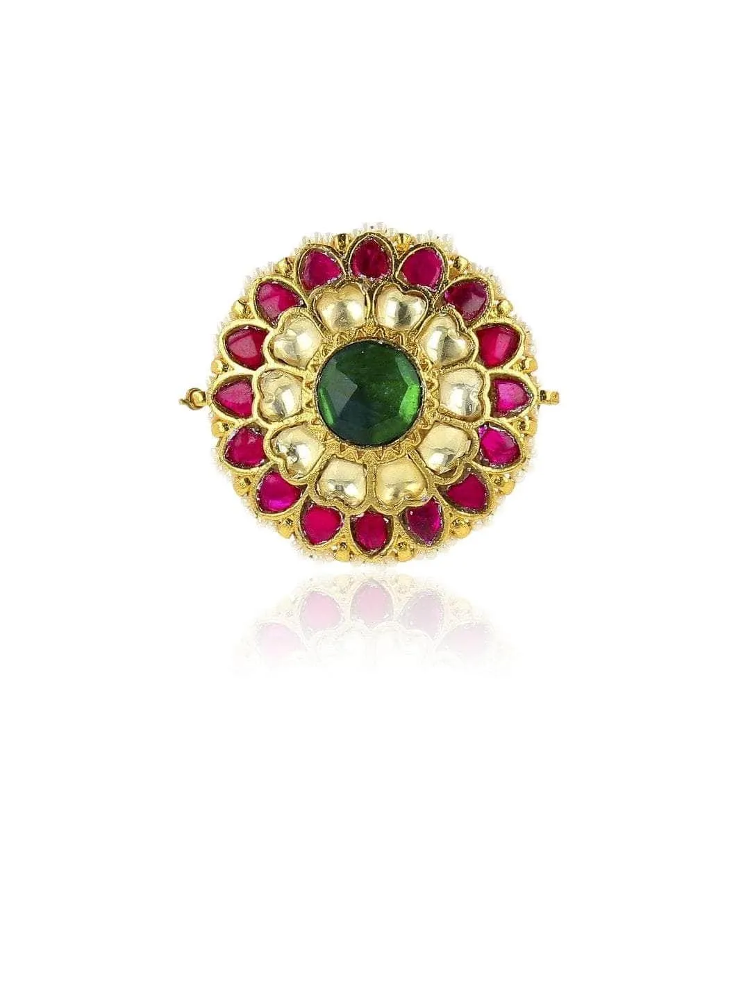 Sonali Bendre In Kundan Multi Color Sun Flower Ring