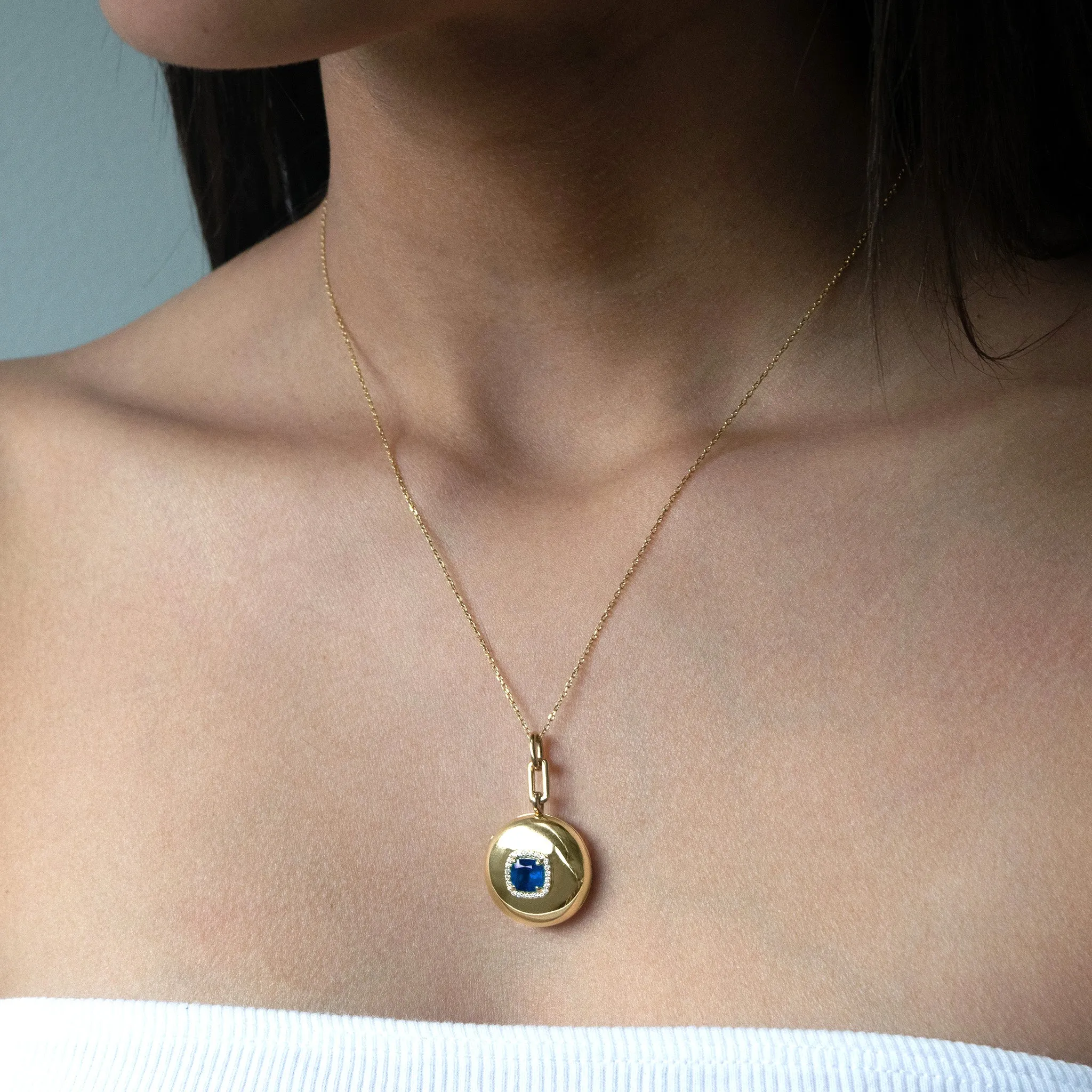 Special Edition Blue Sapphire and Diamond Locket