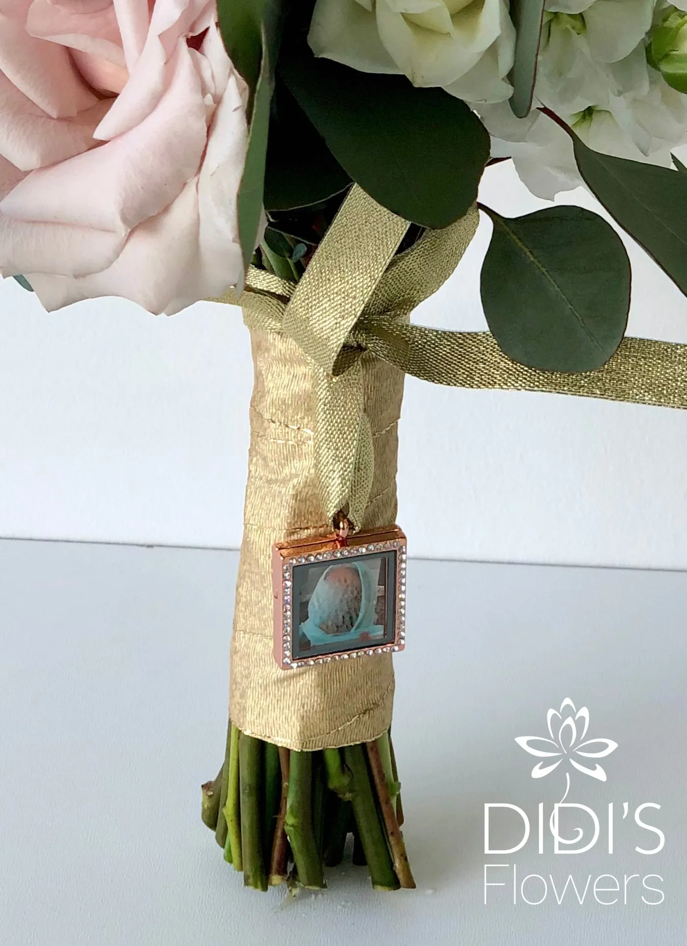 Square Locket With Rhinestones