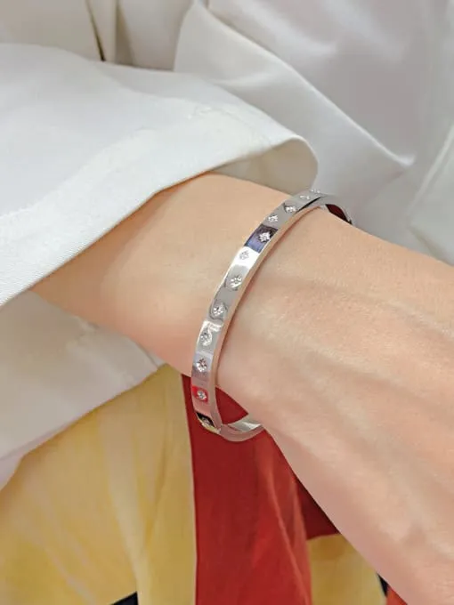 Starburst Bangle Bracelet, 18K Gold Plated Luxury Fashion Hard Bracelet