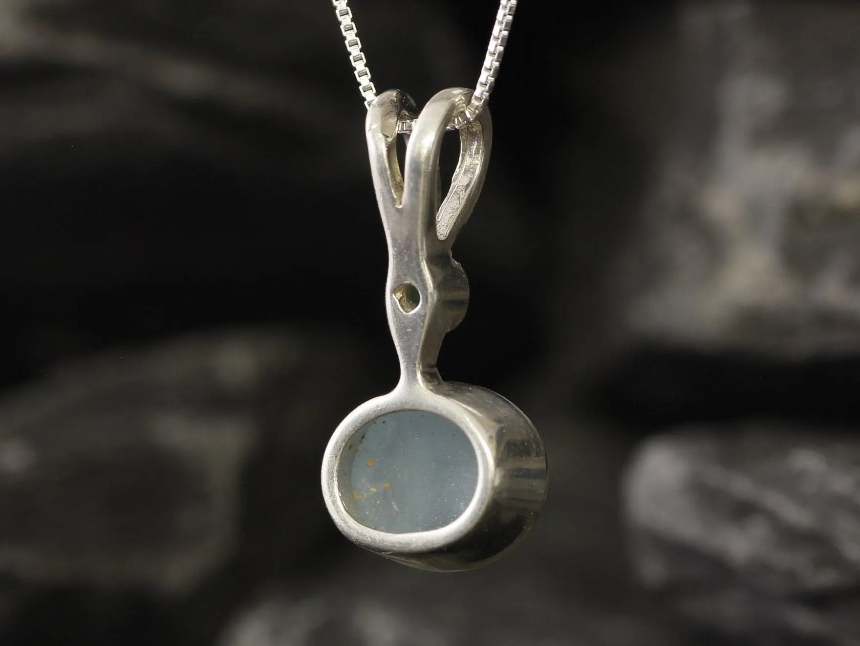 Statement Aquamarine Necklace - Two Stone Pendant - Real Aquamarine Necklace