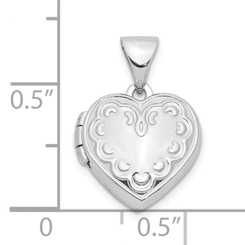 Sterling Silver 13mm Heart Locket