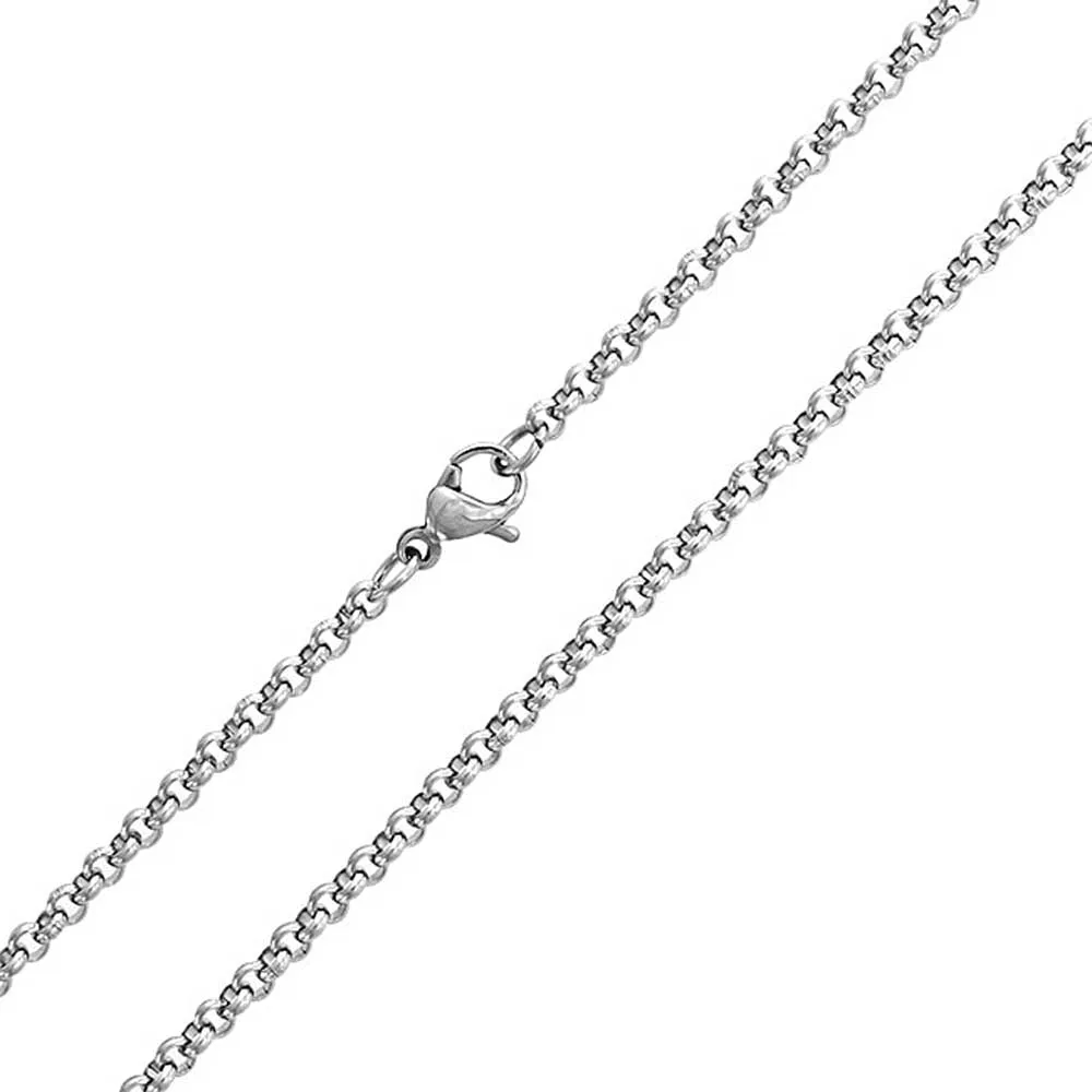 Sterling Silver Blue Aquamarine Zircon Pendant Necklace 18"