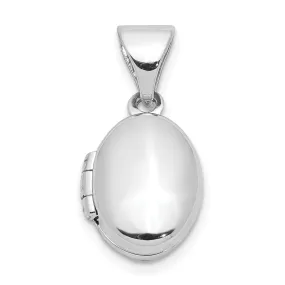 Sterling Silver Infant 12mm Oval Locket