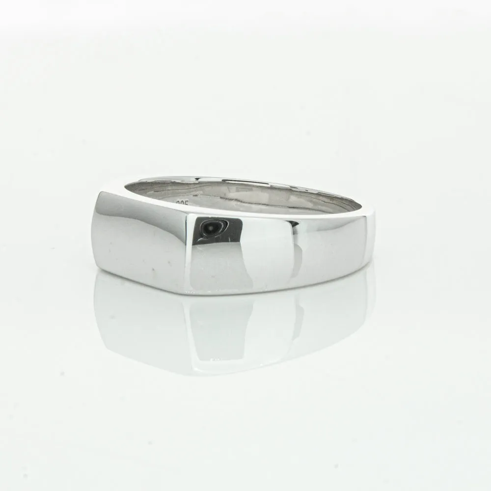 Sterling Silver Rectangular Signet Ring