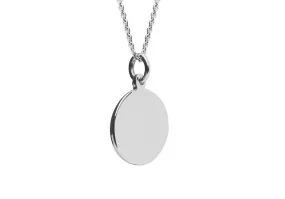 Sterling Silver Round Disc Charm Necklace